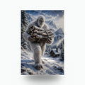 Firewood Yeti Metal Sign Bigfoot Aluminum Sign — front view on white background