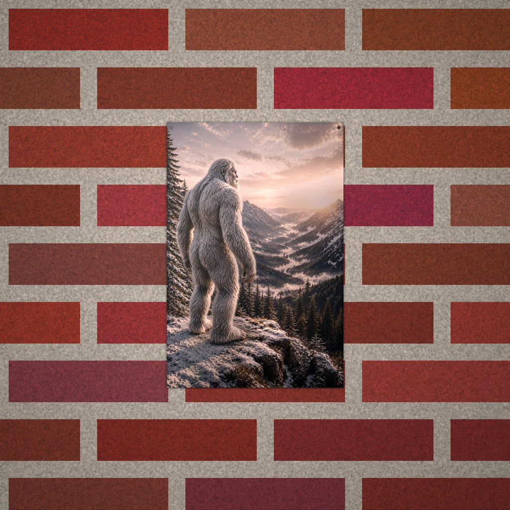 Cloud Valley Yeti Metal Sign Bigfoot Aluminum Sign — alternate angle