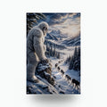 Wolf Pack Yeti Metal Sign Bigfoot Aluminum Sign — front view on white background