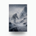 Blizzard Climb Yeti Metal Sign Bigfoot Aluminum Sign — front view on white background