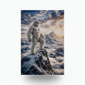 Summit Sunset Yeti Metal Sign Bigfoot Aluminum Sign — front view on white background