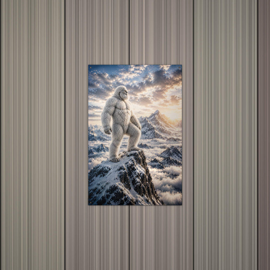 Summit Sunset Yeti Metal Sign Bigfoot Aluminum Sign — alternate angle