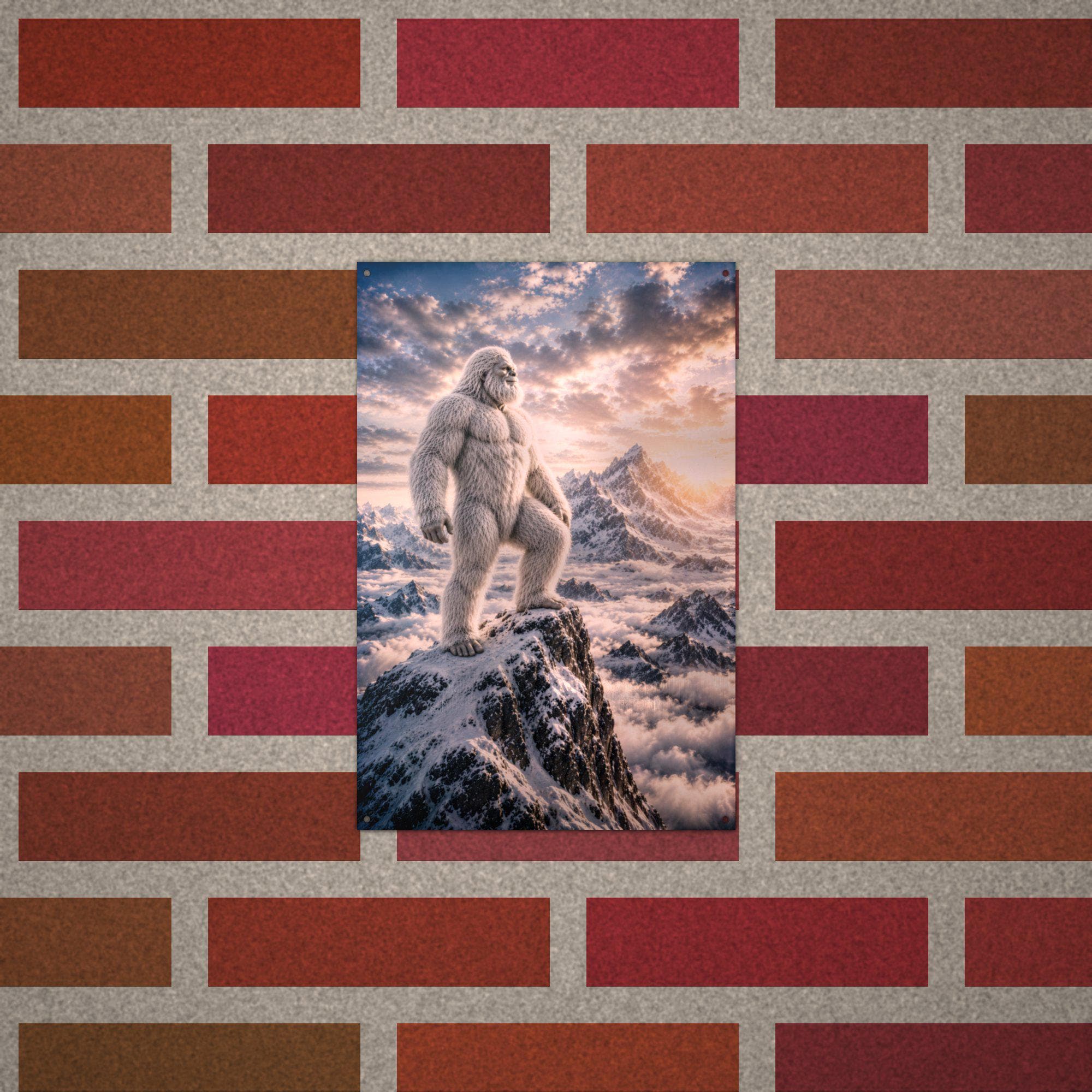 Summit Sunset Yeti Metal Sign Bigfoot Aluminum Sign — alternate angle