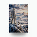 Ridge Sunset Yeti Metal Sign Bigfoot Aluminum Sign — front view on white background