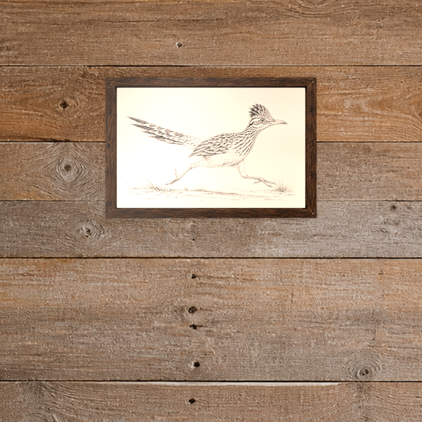Running Roadrunner Metal Wall Art, Ink Color Splash | 12x8 Aluminum | Desert Southwest Decor, Wildlife Gift
