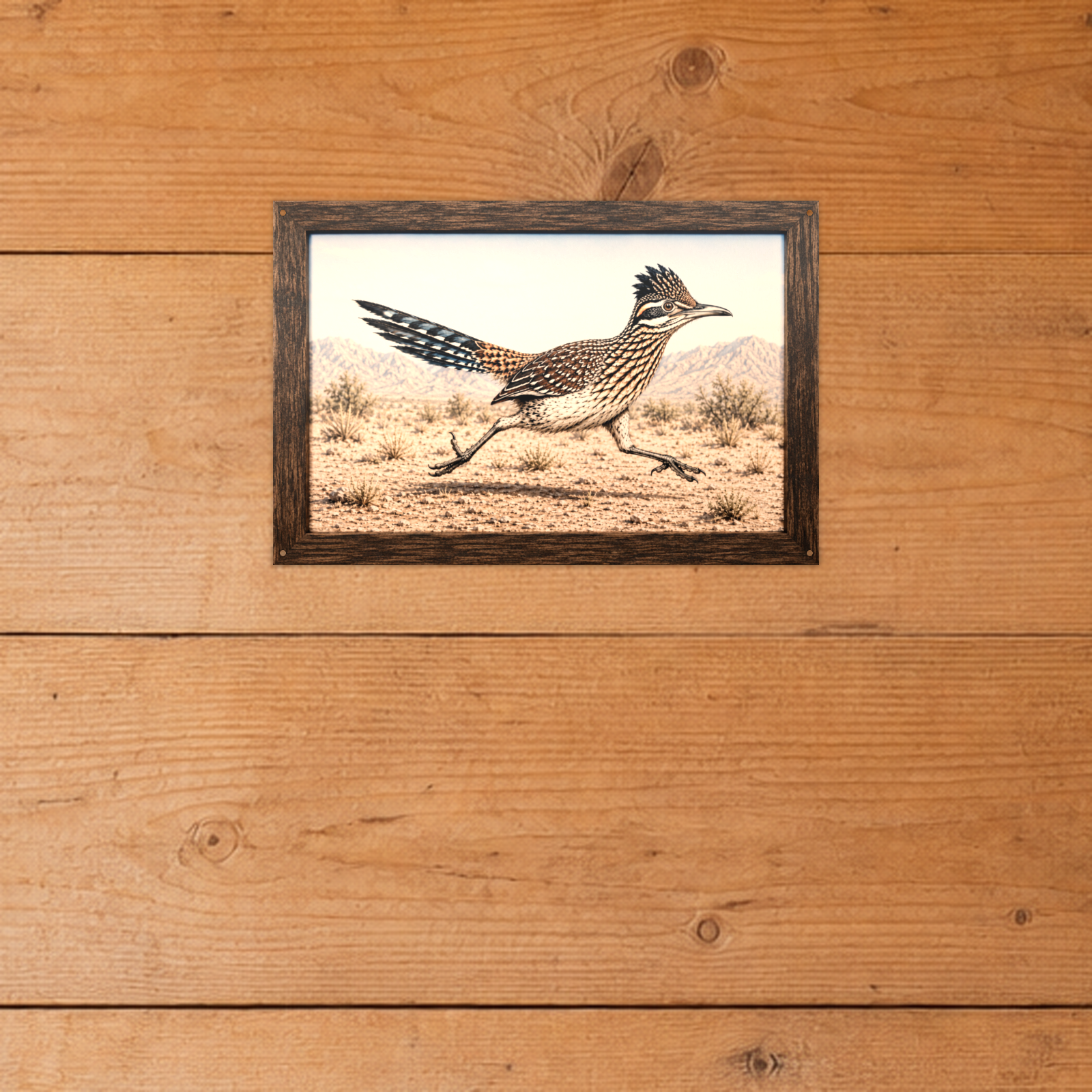 Leaping Coyote Metal Wall Art, Ink Color Splash | 12x8 Aluminum | Desert Southwest Decor, Wildlife Gift