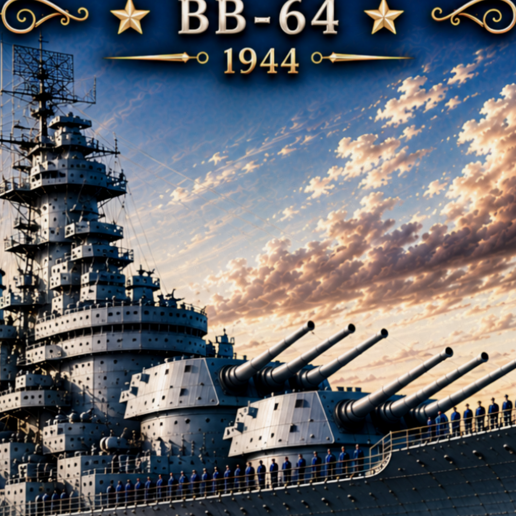 USS Wisconsin Battleship Metal Wall Art, US Navy | 12x8 Aluminum | Veteran Gift, Military Decor