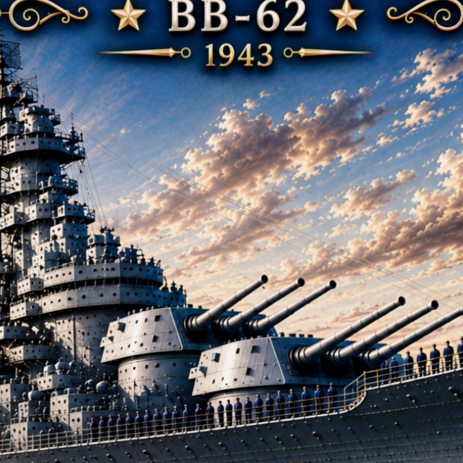 USS New Jersey Battleship Metal Wall Art, US Navy | 12x8 Aluminum | Veteran Gift, Military Decor