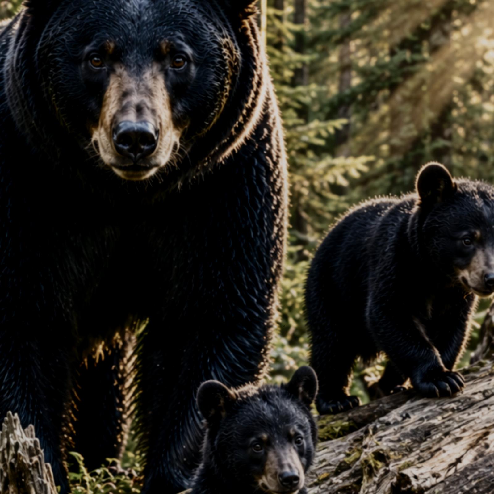 Forest Sunbeams Bear Metal Wall Art, Wildlife Sign | 8x12 Aluminum | Cabin Decor, Bear Lover Gift