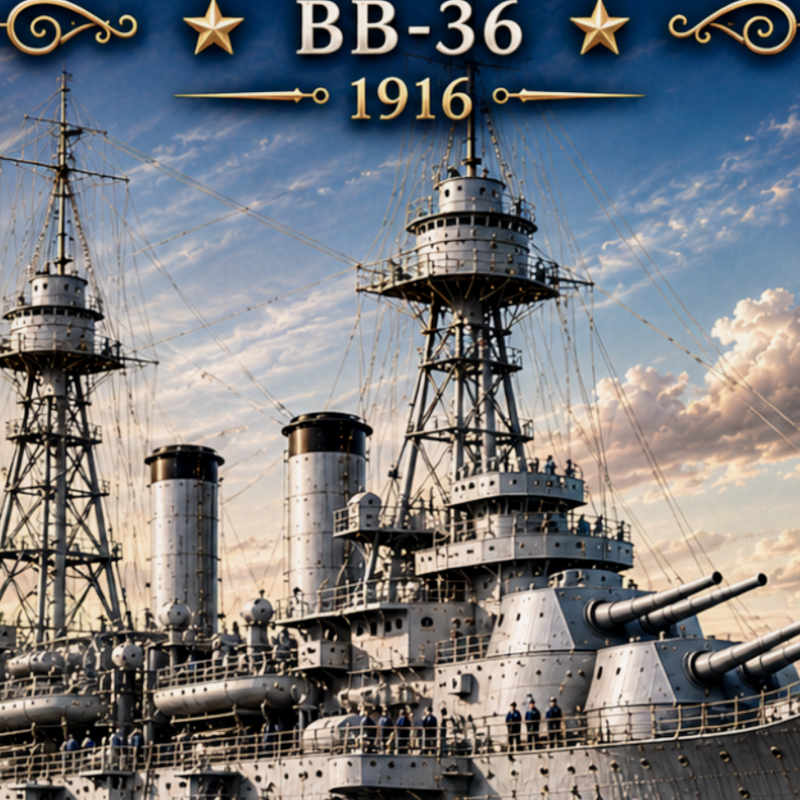 USS Nevada Battleship Metal Wall Art, US Navy | 12x8 Aluminum | Veteran Gift, Military Decor