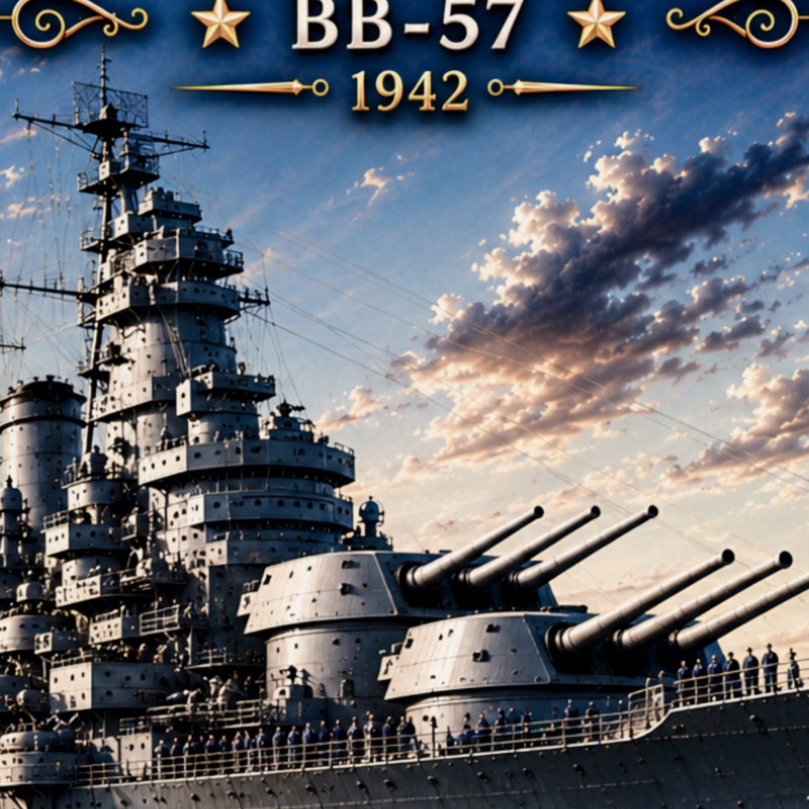 USS South Dakota Battleship Metal Wall Art, US Navy | 12x8 Aluminum | Veteran Gift, Military Decor