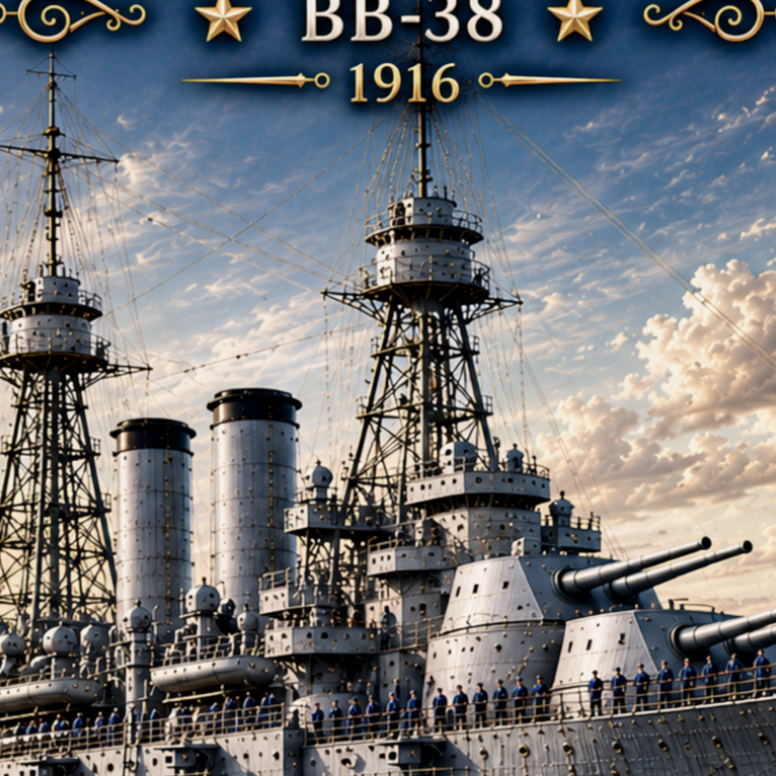 USS Pennsylvania Battleship Metal Wall Art, US Navy | 12x8 Aluminum | Veteran Gift, Military Decor