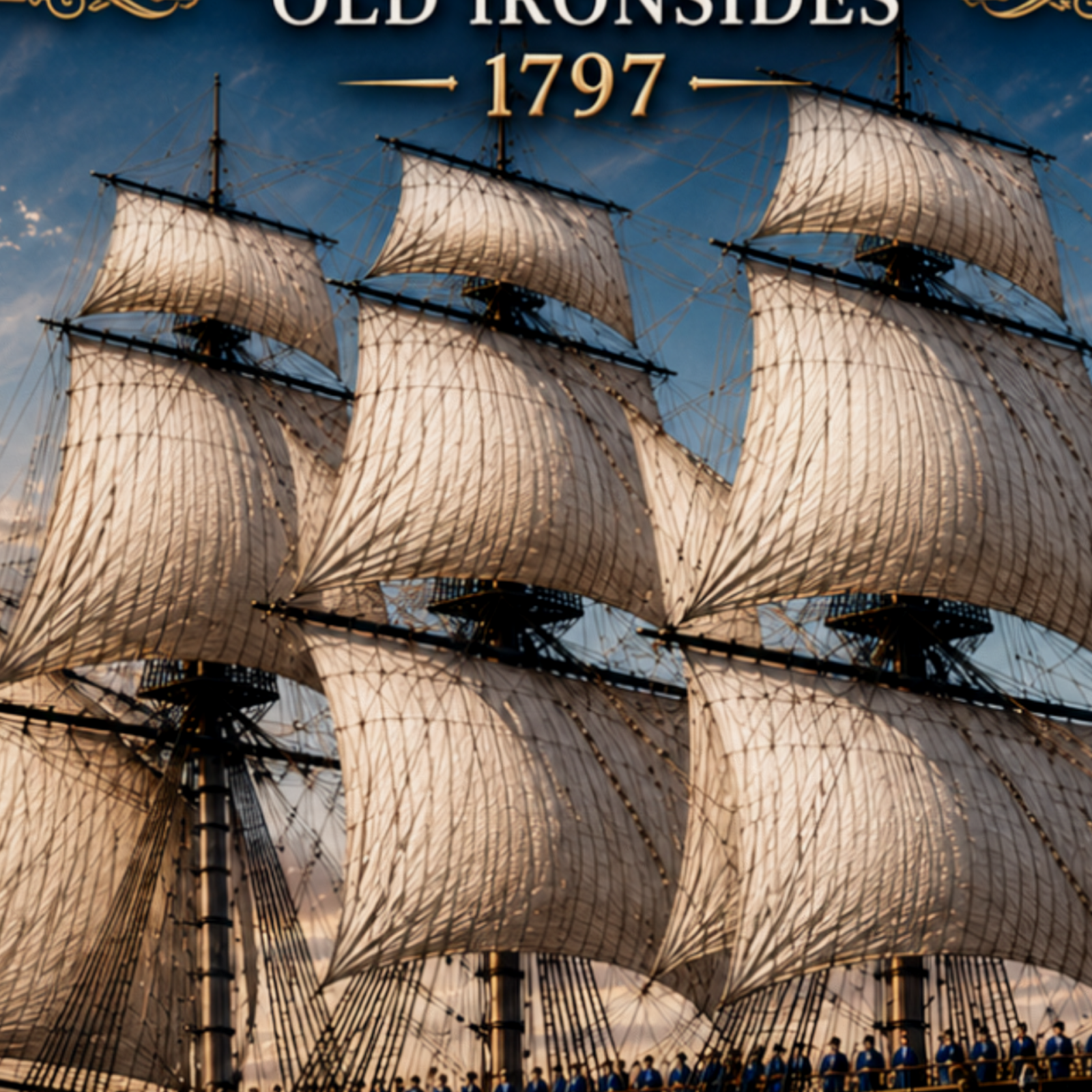 USS Constitution Metal Wall Art, US Navy Frigate | 12x8 Aluminum | Veteran Gift, Naval Decor