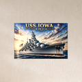 USS Iowa Battleship Metal Wall Art, US Navy | 12x8 Aluminum | Veteran Gift, Military Decor