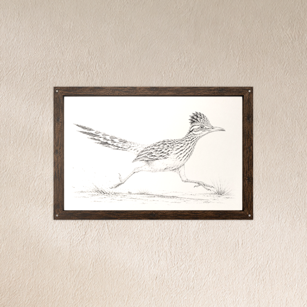 Running Roadrunner Metal Wall Art, Ink Color Splash | 12x8 Aluminum | Desert Southwest Decor, Wildlife Gift