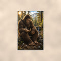 Gentle Giant Bigfoot — 24x36 in art print poster, premium luster paper with a white border; poster shown straight on against a warm wall.