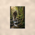 Mossy Creek Bigfoot — 24x36 in art print poster, premium luster paper with a white border; poster shown straight on against a warm wall.