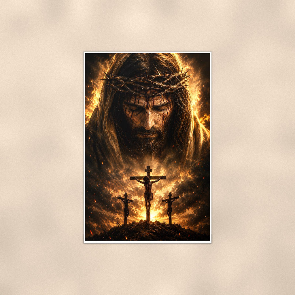Crown Of Thorns — 24x36 in art print poster, premium luster paper with a white border; poster shown straight on against a warm wall.