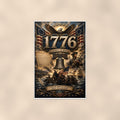 1776 Liberty Or Death (2) — 24x36 in art print poster, premium luster paper with a white border; poster shown straight on against a warm wall.