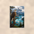 Bald Eagle Lake Overlook — 24x36 in art print poster, premium luster paper with a white border; poster shown straight on against a warm wall.