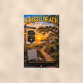 New England coastal town — 24x36 in art print poster, premium luster paper with a white border; poster shown straight on against a warm wall.
