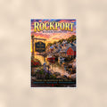 New England coastal town — 24x36 in art print poster, premium luster paper with a white border; poster shown straight on against a warm wall.