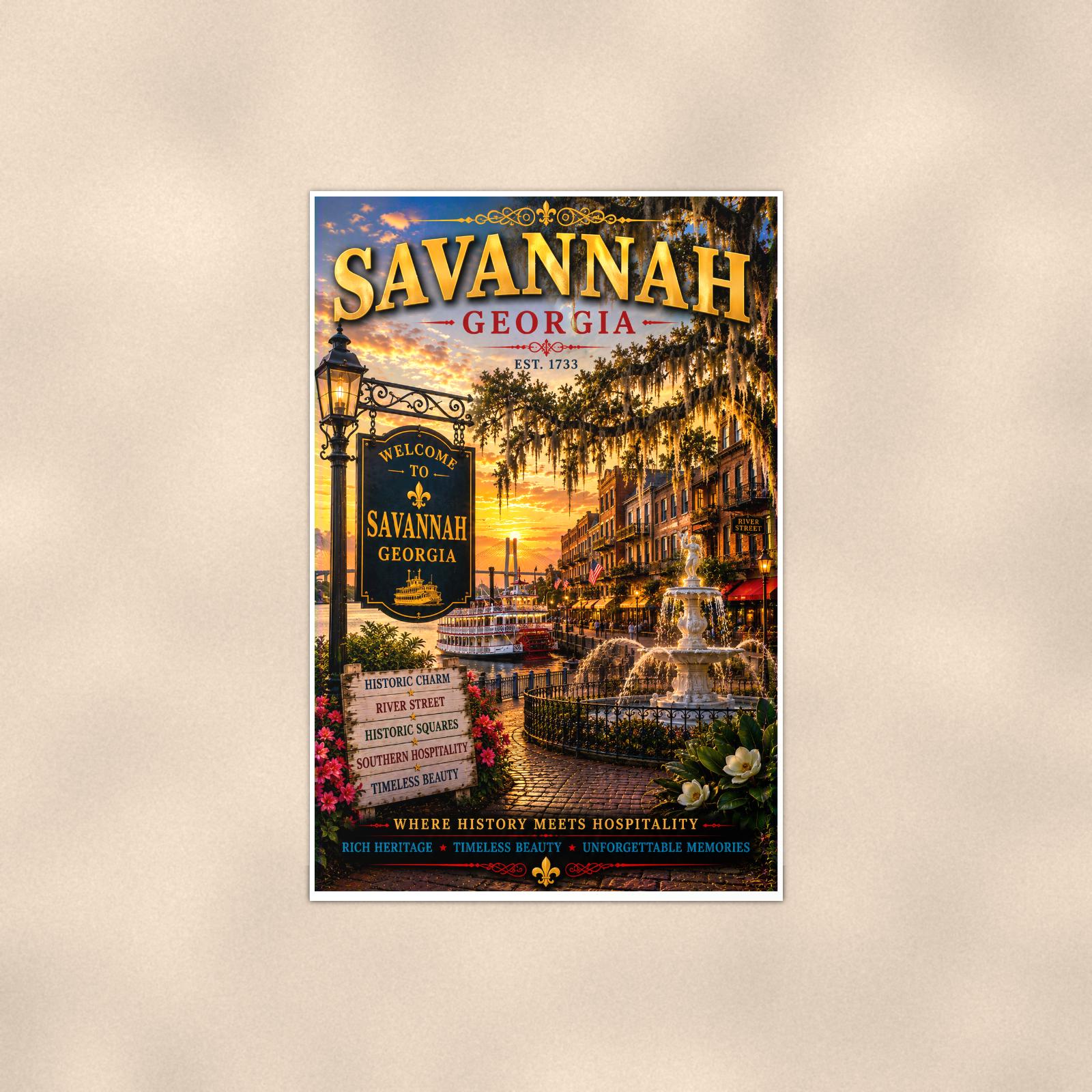 New England coastal town — 24x36 in art print poster, premium luster paper with a white border; poster shown straight on against a warm wall.