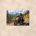 Mountain Bike Bigfoot — 36x24 in art print poster, premium luster paper with a white border; poster shown straight on against a warm wall.