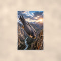 Falcon Canyon — 24x36 in art print poster, premium luster paper with a white border; poster shown straight on against a warm wall.