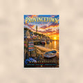 Provincetown — 24x36 in art print poster, premium luster paper with a white border; poster shown straight on against a warm wall.