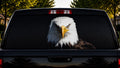 Eagle Head on Black — Truck Rear Window Decal, 68 x 18.5 in Perforated Vinyl, See-Through Graphic, Fits Most Full-Size Pickups