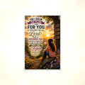 For I Know The Plans Girl At The Signpost - Jeremiah 29:11, Christian Metal Sign 8x12 & 12x18 — Full product view
