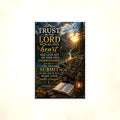 Trust In The Lord Mountain Lake Camp - Proverbs 3:5-6, Christian Metal Sign 8x12 & 12x18 — Full product view