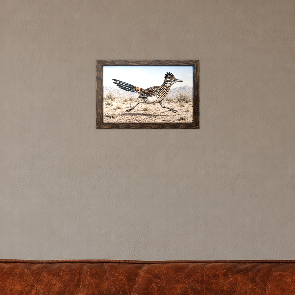 Leaping Coyote Metal Wall Art, Ink Color Splash | 12x8 Aluminum | Desert Southwest Decor, Wildlife Gift