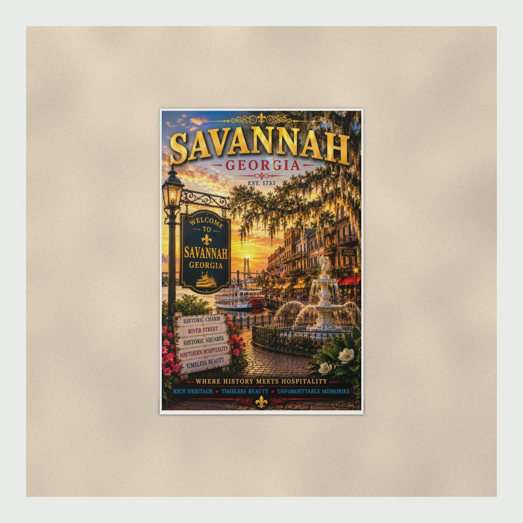 Savannah Coastal Poster — 16x24 & 24x36 Wall Art Print product video