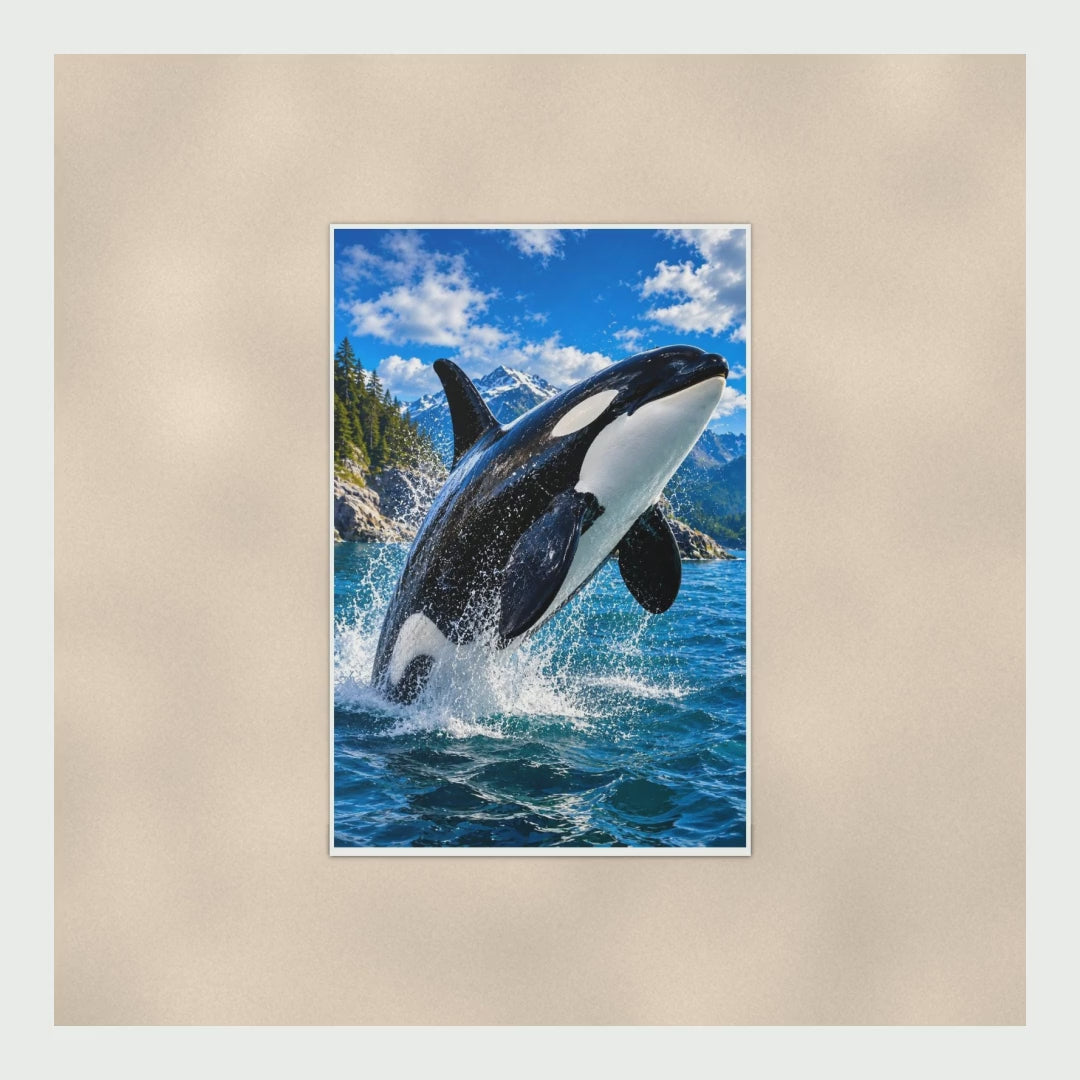 Orca Pod Poster — 16x24 & 24x36 Wall Art Print product video