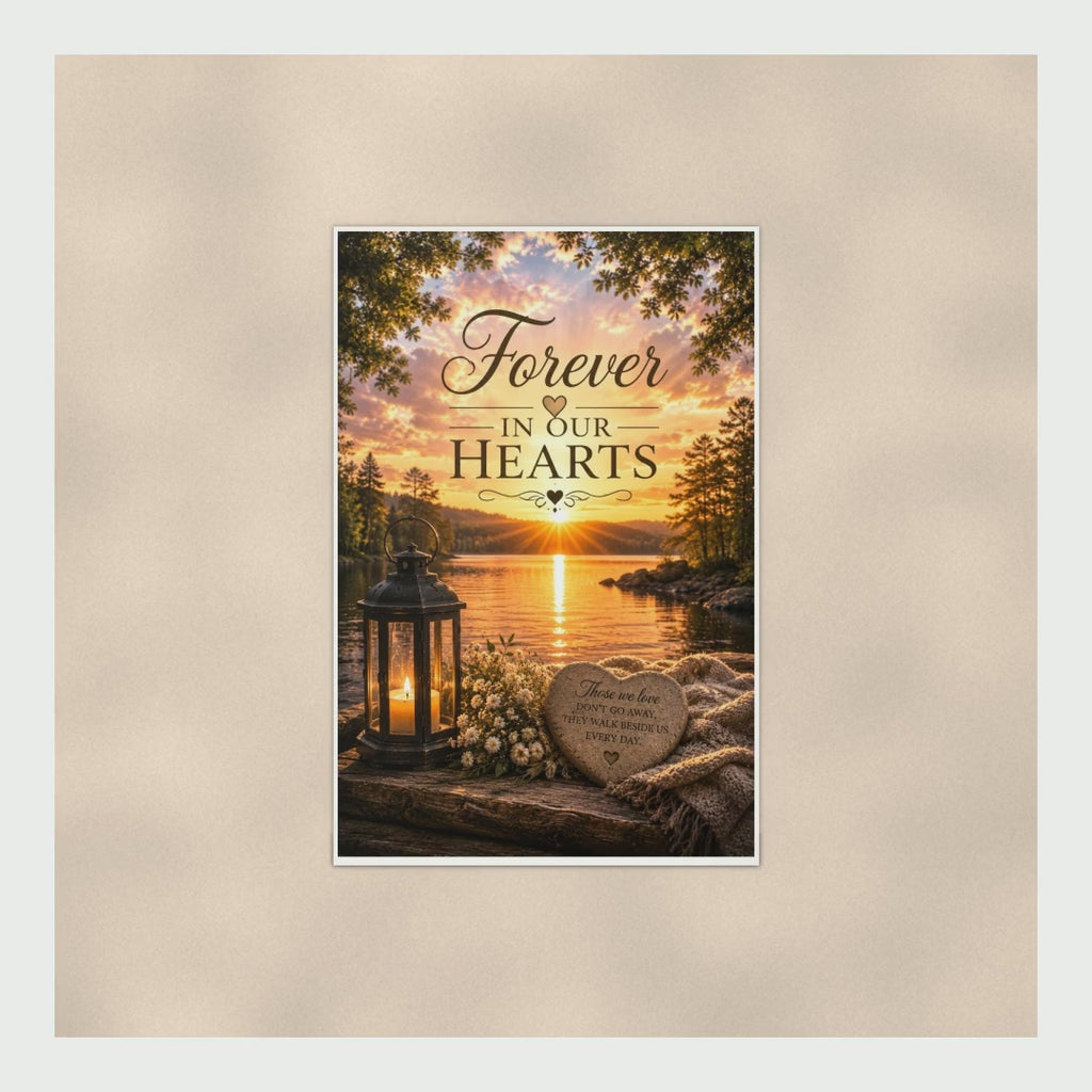 Forever In Our Hearts Memorial Poster, Those We Love Walk Beside Us Ev product video