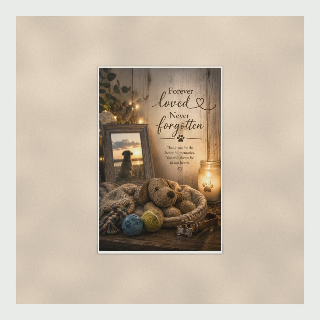 Dog Memorial Poster Forever Loved Never Forgotten, Thank You For The B product video