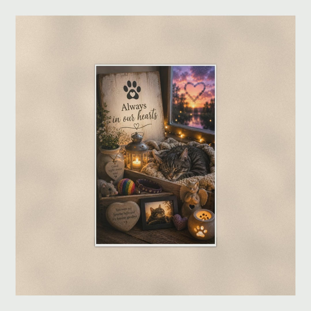 Cat Memorial Poster Always In Our Hearts, My Favorite Hello And Hardes product video