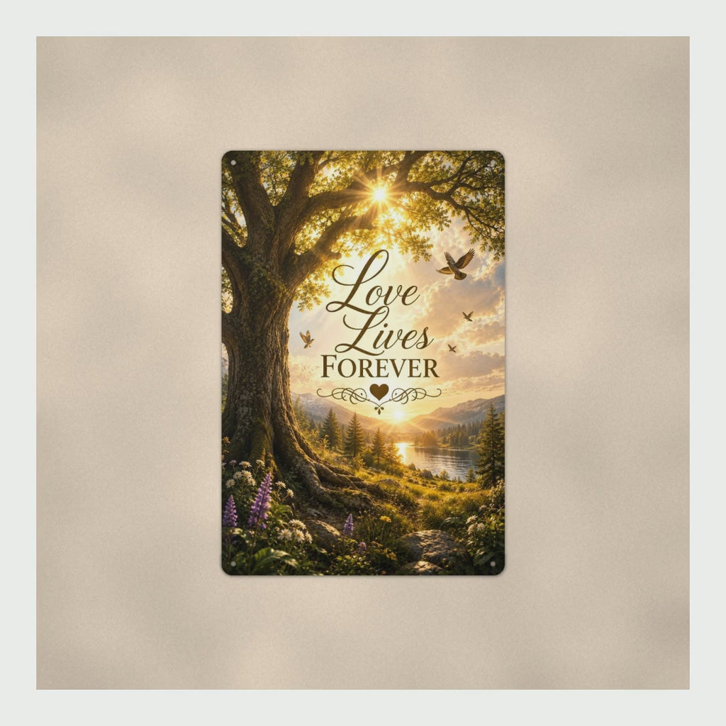 Memorial Sign Love Lives Forever, Old Oak Tree Of Life Remembrance Art product video
