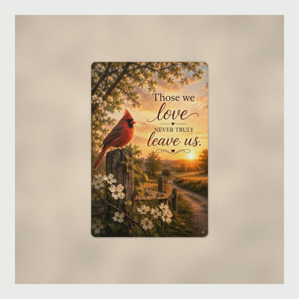 Cardinal Memorial Sign Those We Love Never Truly Leave Us, Sympathy Gi product video